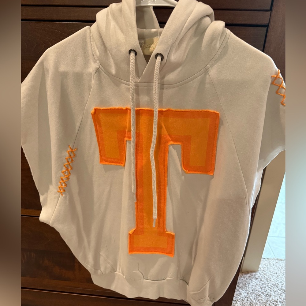 Judith March custom Game Day letter patch top